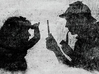 Sherlock Holmes and Alice in Wonderland